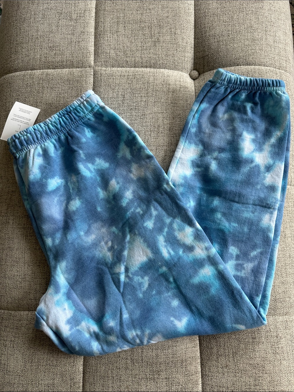 Blue Tie-Dye Sweatpants